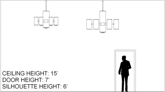 CYL SPIDER 6 arm satellite pendant Scale