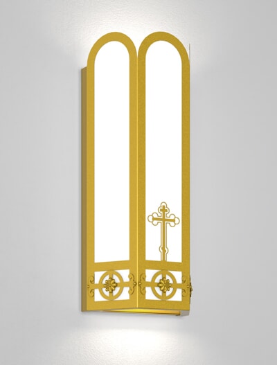 Antioch Series Wall Sconce Church Lighting Fixture in California Gold Finish