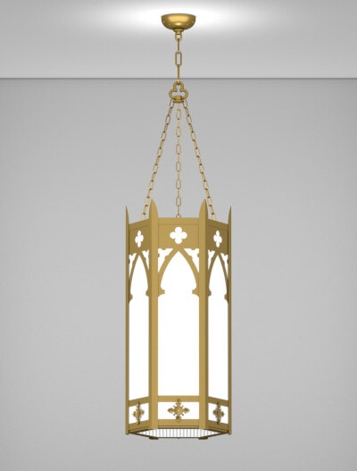 Cambridge Series Pendant Church Lighting Fixture in California Gold Finish