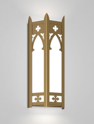 Cambridge Series Wall Sconce Church Lighting Fixture in Medium Bronze Finish