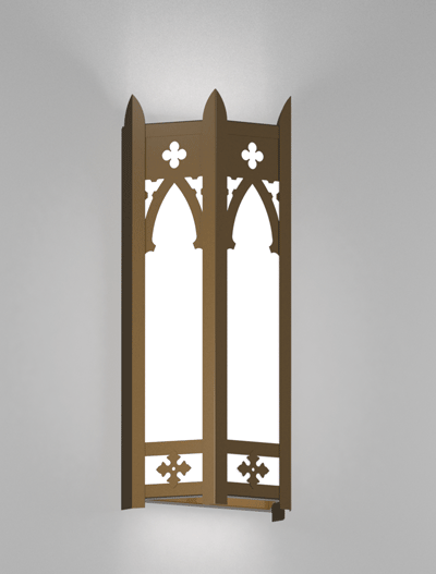 Cambridge Series Wall Sconce Church Lighting Fixture in Medium Bronze Finish