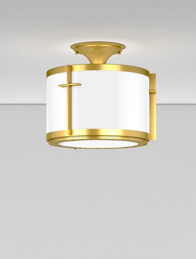 Cleveland Series Ceiling Mount Church Lighting Fixture in California Gold Finish