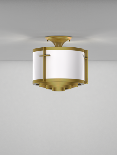 Cleveland Series Ceiling Mount Church Lighting Fixture in California Gold Finish