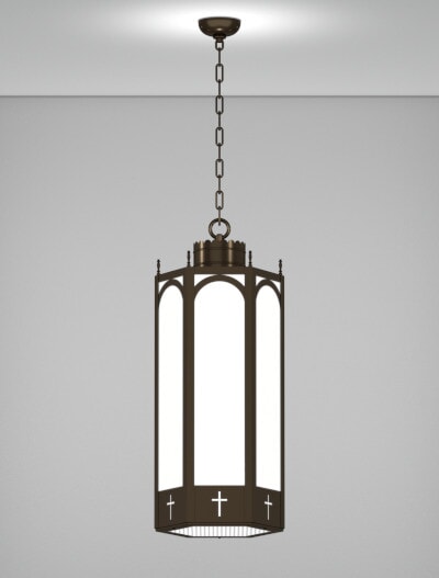Charleston Series Pendant Church Lighting Fixture in Oil Rubbed Bronze Finish