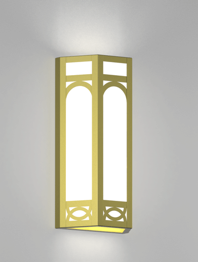 Dover Series Wall Sconce Church Lighting Fixture in Satin Brass Finish
