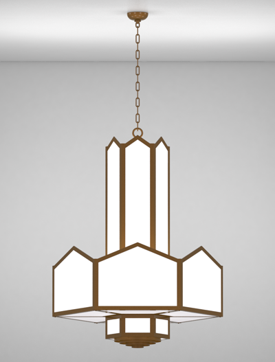 Hammond Series 3-Tier Large Pendant Church Lighting Fixture in Nu Bronze Finish