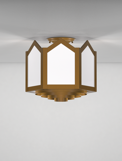 Hammond Series Ceiling Mount Church Lighting Fixture in Nu Bronze Finish