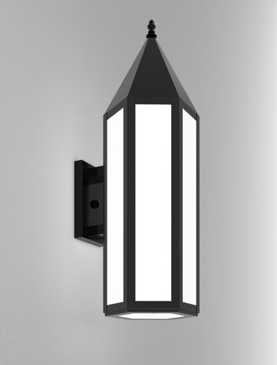Houston Series Wall Bracket Church Lighting Fixture in Semi-Gloss Black Finish