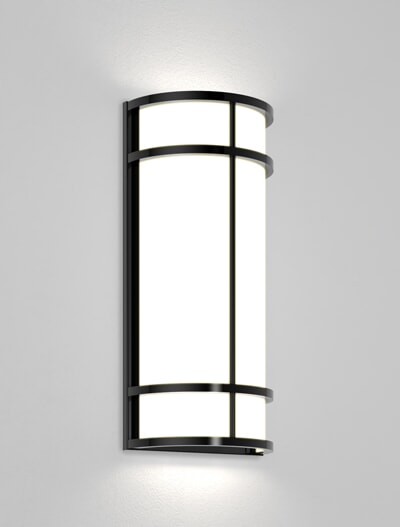 Long Beach Series Wall Sconce Church Lighting Fixture in Semi-Gloss Black Finish