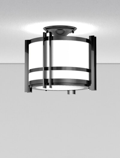 Lansing Series Ceiling Mount Church Lighting Fixture in Semi-Gloss Black Finish