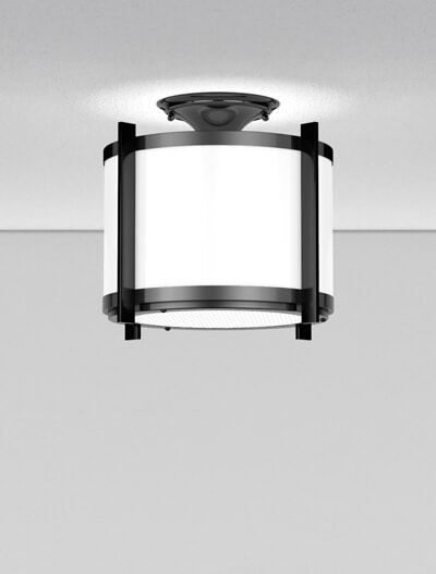 Lincoln Series Ceiling Mount Church Lighting Fixture in Semi-Gloss Black Finish