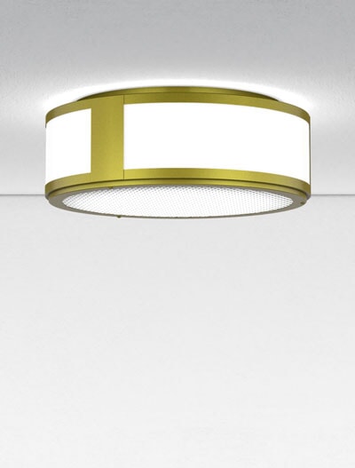 Portland Series Ceiling Flush Mount Church Lighting Fixture in Satin Brass Finish