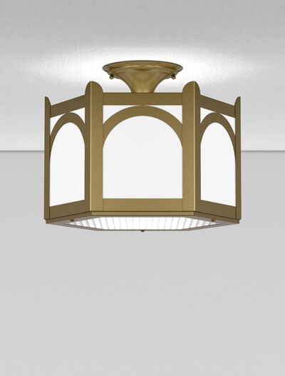Roselle Series Ceiling Mount Church Lighting Fixture in Roman Gold Finish