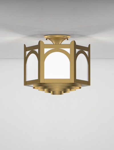 Roselle Series Ceiling Mount Church Lighting Fixture in Roman Gold Finish