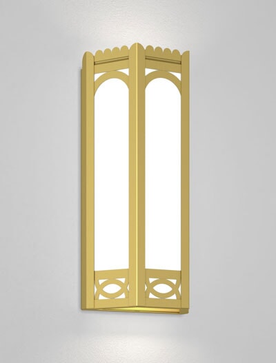 Rockingham Series Wall Sconce Church Lighting Fixture in California Gold Finish