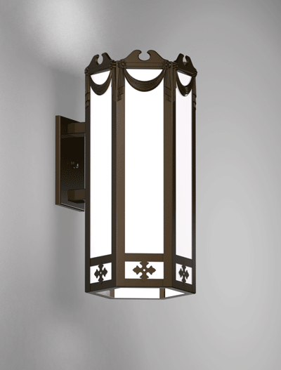 Richmond Series Wall Bracket Church Lighting Fixture in Statuary Bronze Finish