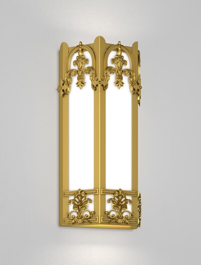 Romanesque Series Wall Sconce Church Lighting Fixture in California Gold Finish