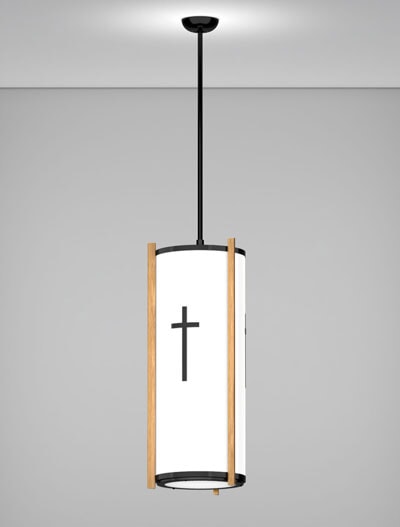 Westfield Series Pendant Church Lighting Fixture in Semi-Gloss Black Finish