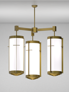 Cleveland Series 3-Arm Cluster Pendant Church Light Fixture
