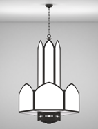 Gainesville Series 3-Tier Large Pendant Church Light Fixture