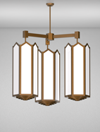 Hammond Series 3-Arm Cluster Pendant Church Light Fixture