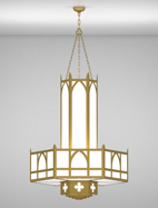 Ipswich Series 3-Tier Large Pendant Church Light Fixture