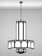 Jamestown Series 3-Tier Large Pendant Church Light Fixture