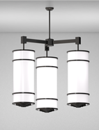 Los Angeles Series 3-Arm Cluster Pendant Church Light Fixture