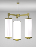 Portland Series 3-Arm Cluster Pendant Church Light Fixture