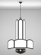 Randolph Series 3-Tier Large Pendant Church Light Fixture